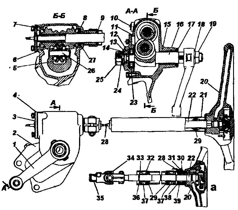 Рулевой механизм автомобилей семейства УАЗ-3741